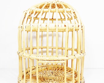 Large Vintage Wicker Bird Cage, Wicker Bird Cage, Large Bird Cage, Unique Bird Cage, Vintage Wicker, Shabby Chic, Large Wicker Cage