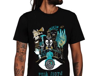 Pink Floyd T-shirt- Graphic t shirt- Rock n roll Band T-shirt- Music tee- Pink Floyd Art- Graphic men tee- Metal t shirt