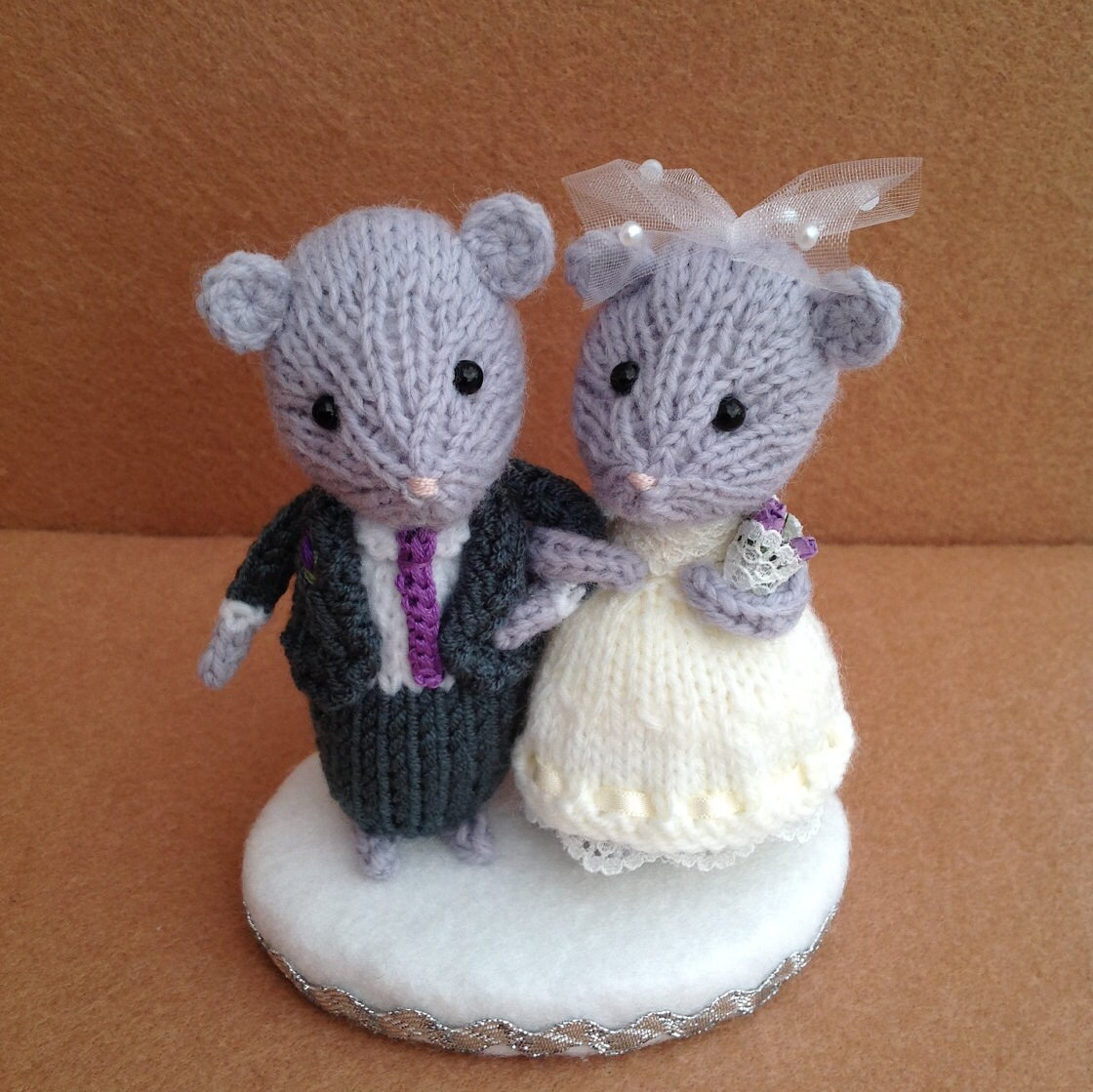 Bride and Groom mouse wedding mice wedding cake topper