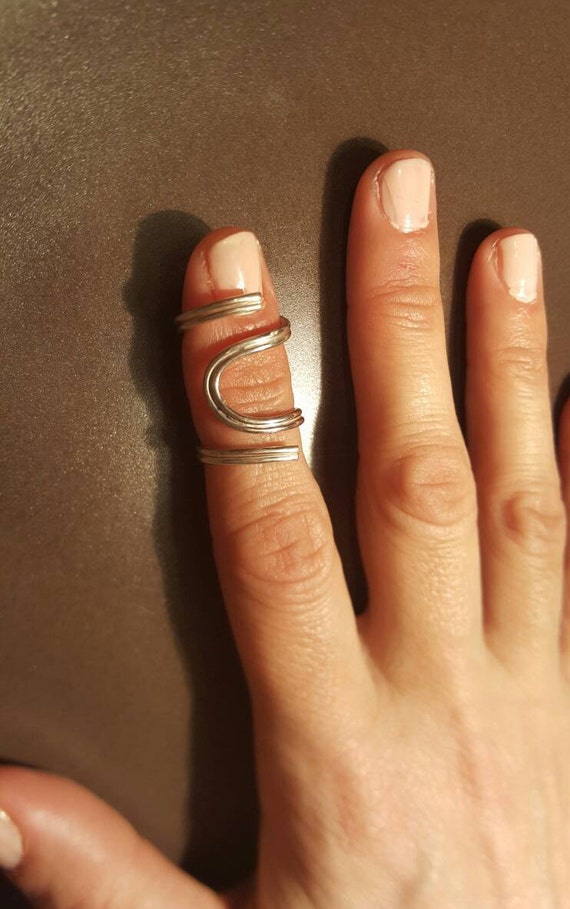 Mallet finger ring splint sterling silver