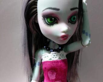 Monster High Repaint Redress Frankie Stein OOAK Custom Art Doll