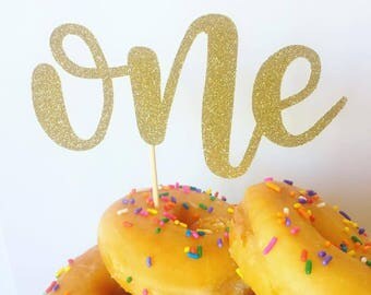 One Glitter Cake Topper, First Birthday Cake Topper, Smash Cake One Topper, Birthday Cake Topper