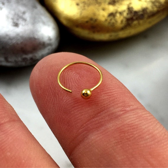 Gold Nose Ring Ball End Nose Ring Ball Nose Ring Ball Nose