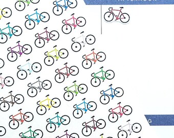 Bike Stickers, Happy Planner Stickers UK, Cycling Stickers, Fitness Stickers, Functional Stickers for Erin Condren Planner, Workout Stickers