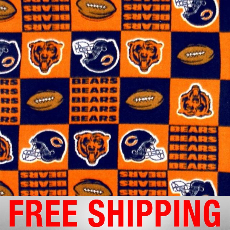 Fleece Fabric Chicago Bears NFL Anti Pill 60 Wide Style