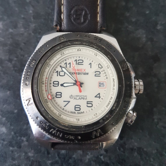 Timex Men's T47902 Expedition Easy Set Alarm Brown Leather