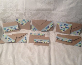 Blank Mermaid Scale Greeting Cards - Birthday, Thank You, Thinking of You, Get Well