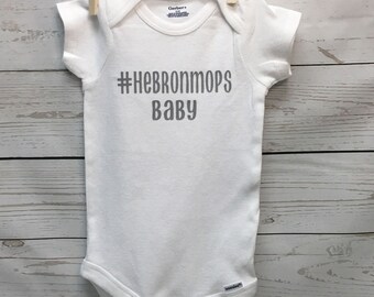 MOPS baby onesie, custom onesie, unisex onesie, mom of preschoolers onesie, personalized onesie, hashtag onesie, unisex bodysuit, bodysuits
