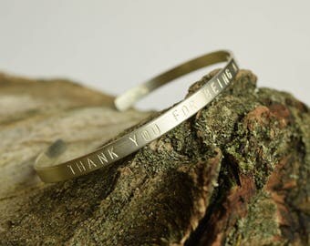 Matt Silver Bracelet, Custom Bangle, Men Custom Bracelet, Hand Stamped, Engraved Textured Jewelry, Handstamped Cuff, Personalized Gift
