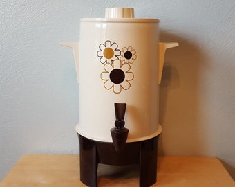 Love! IT WORKS! Regal Ware Poly Perk Automatic Percolator Urn, Adorable Daisies!