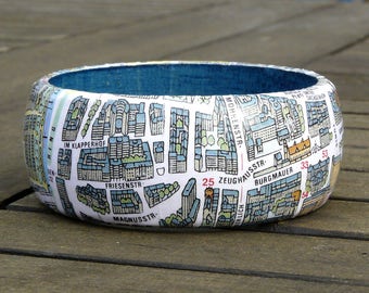Bangles Cologne old town city map, incl. gift box