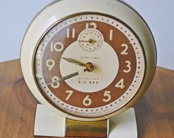 Non-Working Westclox Big Ben Alarm Clock, Vintage Chime Alarm Clock, Made in USA