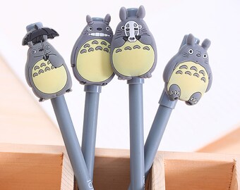 Totoro pen, gel pens, Marker Pen, Cartoon pen, Kawaii Stationary, Cute Pens, sign pen, gel ink pen, Planner Pen, Black Gel Pens, Kawaii pens