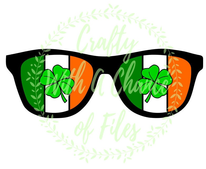 Download St. Patrick's Day SVG Ireland Flag SVG Cool Sunglasses SVG