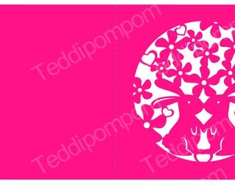 birthday card making svg template, stencil, PNG, cricut, silhouette, scrapbooking, card making, card, card cutting file, template