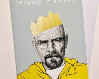 Breaking Bad Illustrative A5 Birthday Card - Walter White/Bryan Cranston
