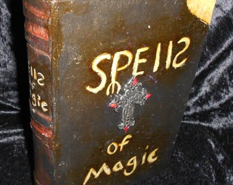 Paper Mache Book Box, Paper Mache hollow secret hiding box