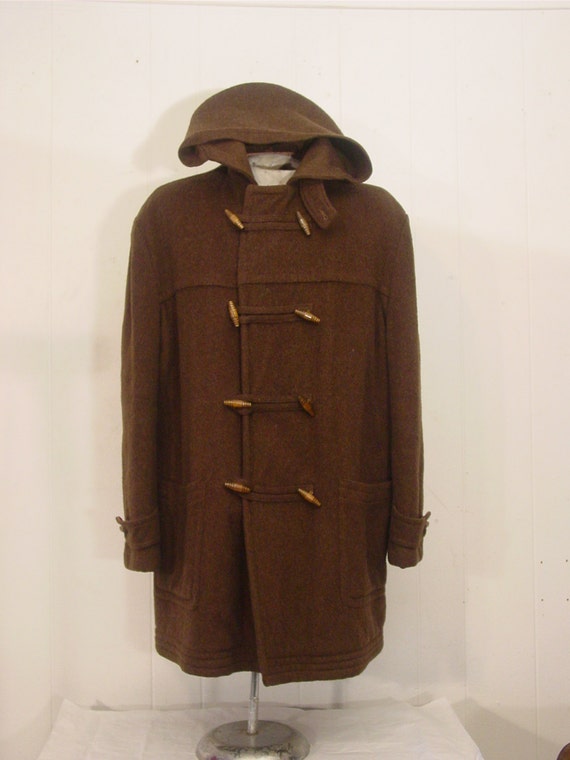 Vintage duffle coat parkas hooded 1960s toggle coat Sir