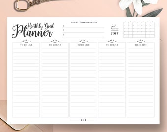 monthly work planner