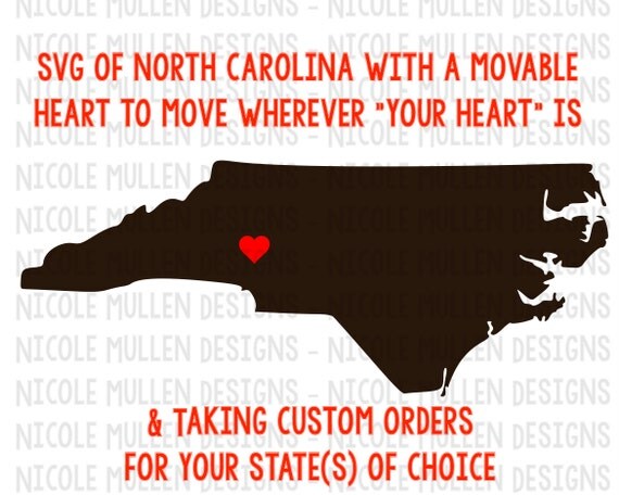Download DIY Custom North Carolina with Heart SVG Home Is Where The