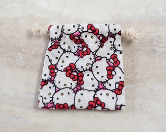 Hello Kitty Drawstring Favor Bags, Hello Kitty Favor Bags, Hello Kitty Party Supplies, Hello Kitty Party, Hello Kitty Bags | Set of 10