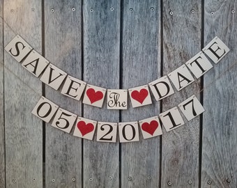 Save the date banner, engagement date sign, wedding date banner, wedding date photo prop, photography props, wedding engagement announcement