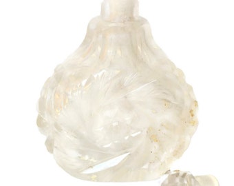 Vintage crystal perfume bottle Antique perfume bottle 1930s Cut glass bottle Multi facet glass bottle Original antique bottle European glass