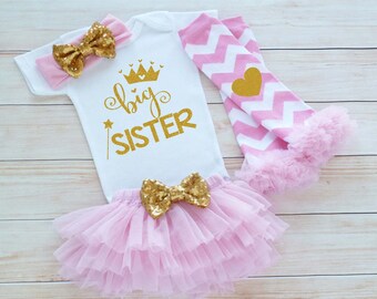 Big Sister Shirt, Baby Sister Outfit, Big Sister, Baby Girl Bodysuit, Big Sister Baby Outfit, Baby Girl Gift, Baby Tutu Outfit, Sister Gift