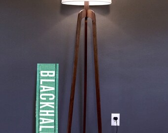 Danish Modern Tripod Floor Lamp – Walnut