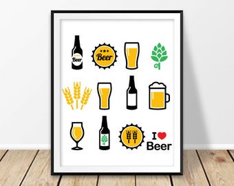 Beer Wall Decor beer wall art | etsy Beer Wall Decor beer wall art | etsy