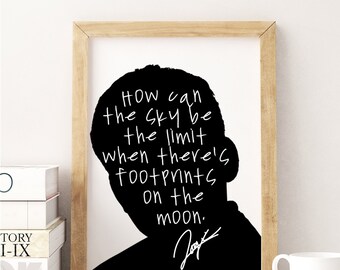 Logic "Footprints on the Moon" Art Print