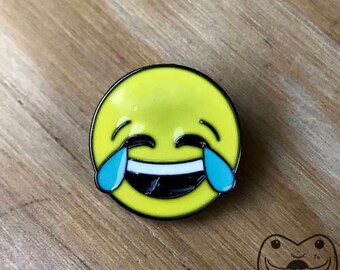 TEARS OF JOY Pin: Emoji Enamel Pin | Laughing So Hard I'm Crying! Great Gift!