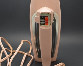 Vintage Pink Electric Beater Mixer, Atomic Pink Electric Hand Mixer, Retro Pink Mixer