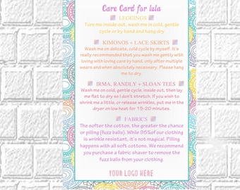 Care Card LLR Care Card LuLa Fabric Card LLR Fabric Card LuLa Info Card Floral Card LLR Lula care cards home office approved Retailer
