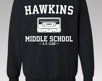 Hawkins Middle School AV Club Sweatshirt / Stranger Things Shirt / Stranger Things Tee / Jumper / Eleven Hopper / Stranger Things Sweatshirt