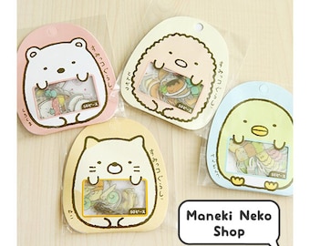 Sumikko Gurashi Sticker Flakes - Cute, Kawaii, Japanese, Planner, Bullet Journal, Happy Mail, Cat, Polar Bear, Penguin