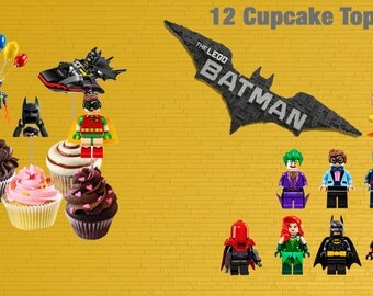 Lego Batman Cupcake Toppers Digital-Printables Lego Batman Toppers-Lego Batman Cupcake Toppers-Lego Batman Party Decoration-DIGITAL DOWNLOAD
