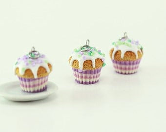 Lavender Confetti Cupcake Charm - The New Cupcakes Collection