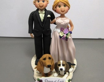 DEPOSIT for Custom made Polymer Clay Wedding Cake Topper