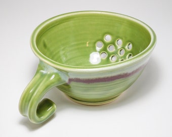 Berry Bowl Sink - Drainer Dish - Pottery Colander - Colander - Strainer - Berry Colander - Ceramic Strainer - Berry Basket Clay - In Stock