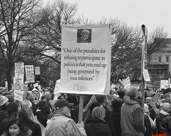 Black & White Protest Photography, Resist, Womens March on Washington, Resist Print, Womens March Photography, Anti Trump Resist Photography