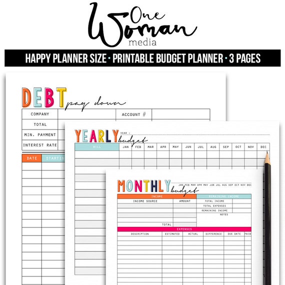 happy planner budget planner