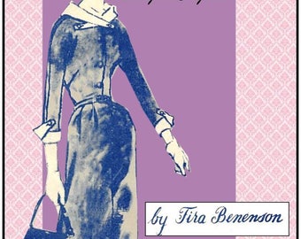 Vintage 1956-DESIGNER WIGGLE DRESS-Spadea- Designer Sewing Pattern-Two Styles-Unique Collar-Cuffs-Dolman Sleeves-Size 16-Rare-Collectible