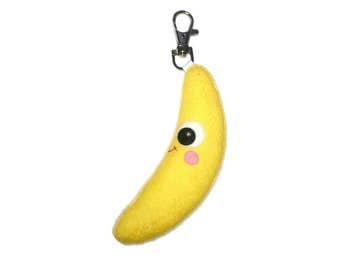 banana keychain plush