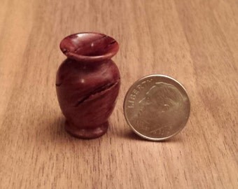 Sale - 1/12 Scale Beautiful Miniature Rare Jarrah Burl Wood Turned Vase
