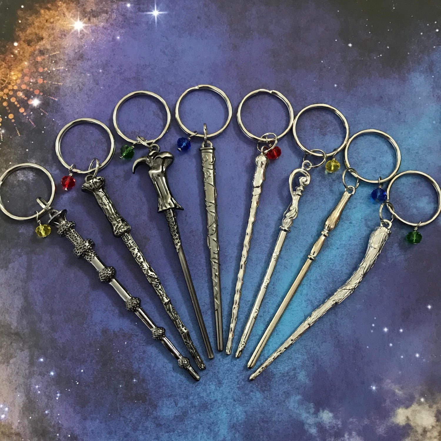 Wand Keychain Choose Your Wand Wizard Keychain Geek Gift