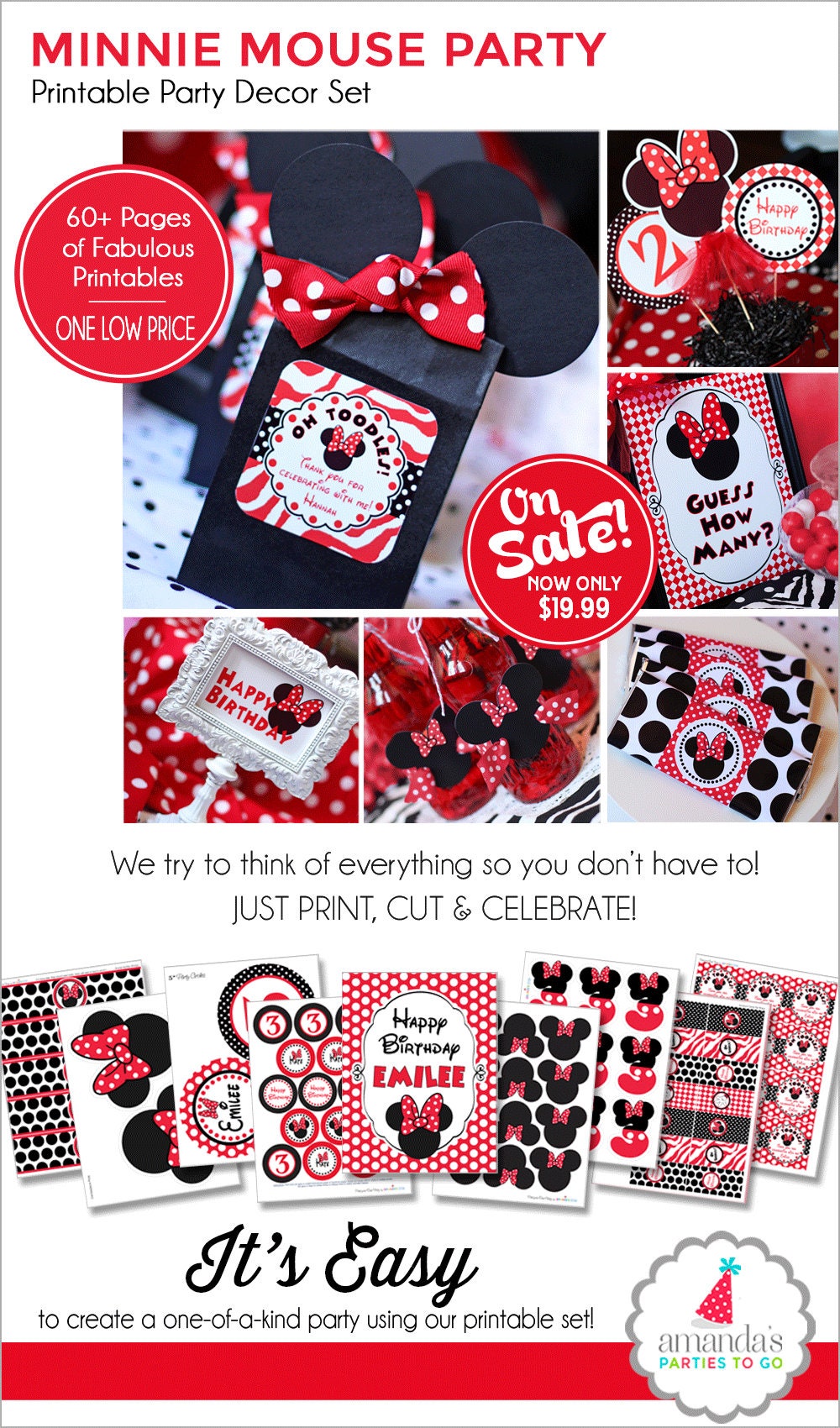 Minnie Mouse Birthday Decorations Red Minnie Mouse Party