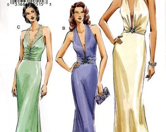 Vogue V8191 Sewing Pattern for Misses' Evening Dress - Uncut - Size 14, 16, 18