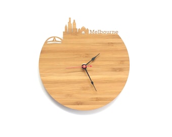Melbourne Modern Clock - City Skyline Wall Clock - Australia