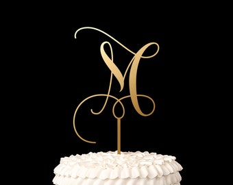 Single Letter Monogram Wedding Cake Topper with your Initial - Fairytale Collection